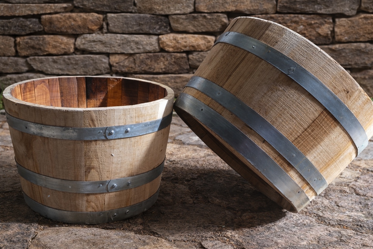 Blumenkübel aus Kastanie